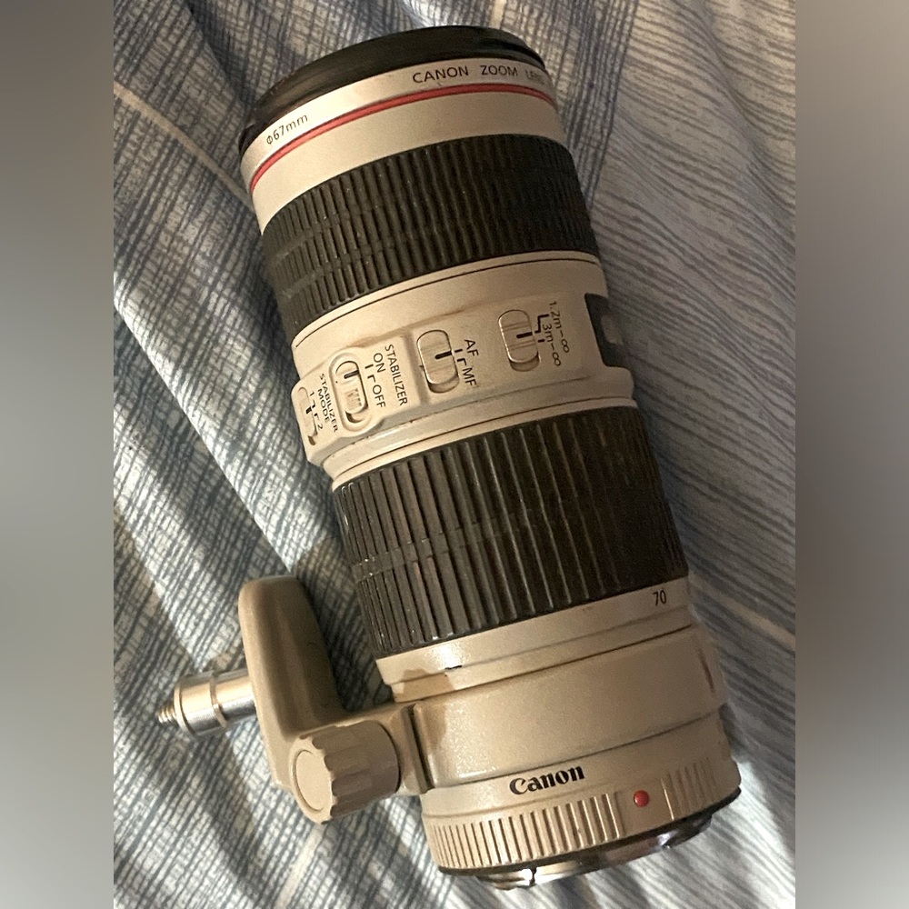 Canon EF 70-200mm telephoto lense.
